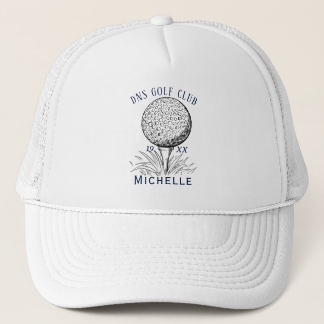 Casquette de camionneur classique avec nom de club (Devant)
