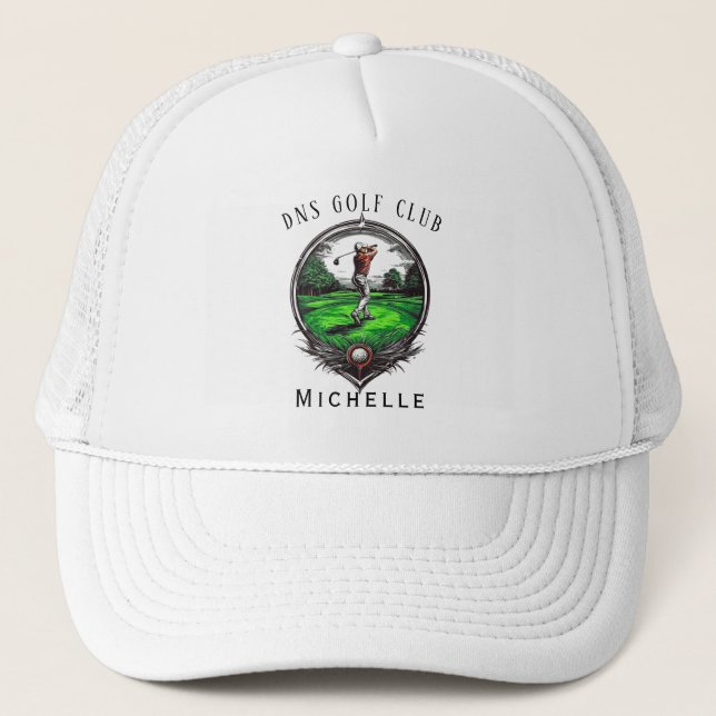 Casquette de camionneur classique avec nom de club (Devant)