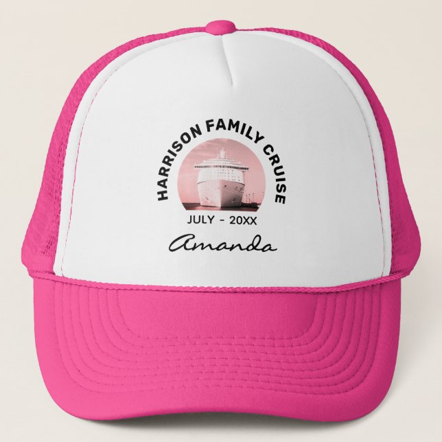 Casquette de camionneur classique 'Croisière de fa (Devant)