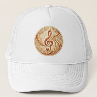 Casquette de camionneur clé de sol musicale vintag