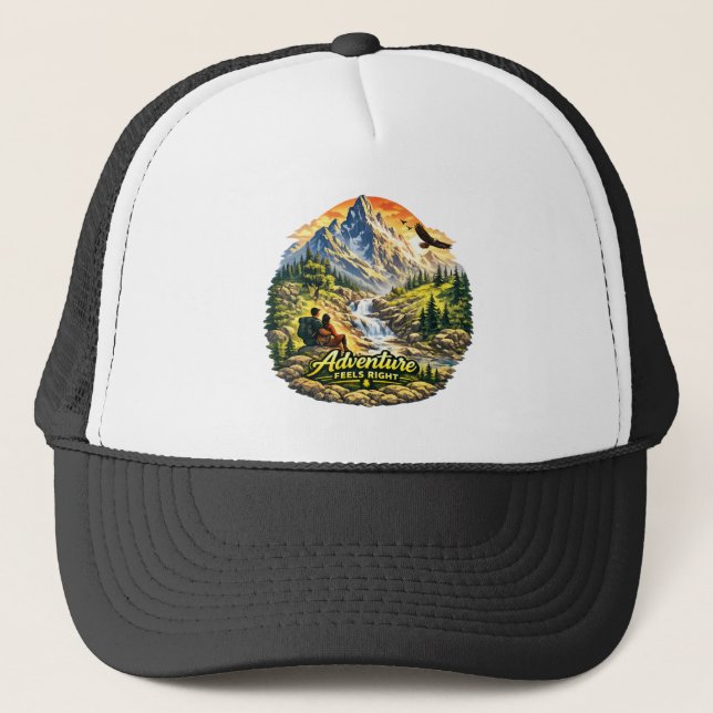 Casquette de camionneur côtière Adventure Feels Ri (Devant)
