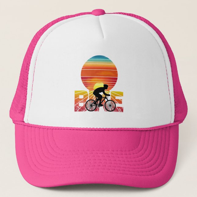 CASQUETTE DE CAMIONNEUR COUCHER DE SOLEIL VÉLO PÉD (Devant)
