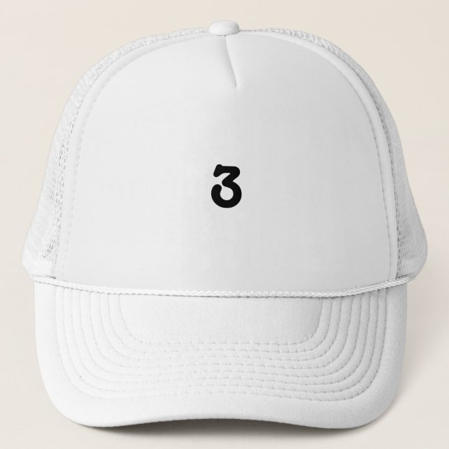 Casquette de camionneur couleur blanche et blanche (Devant)