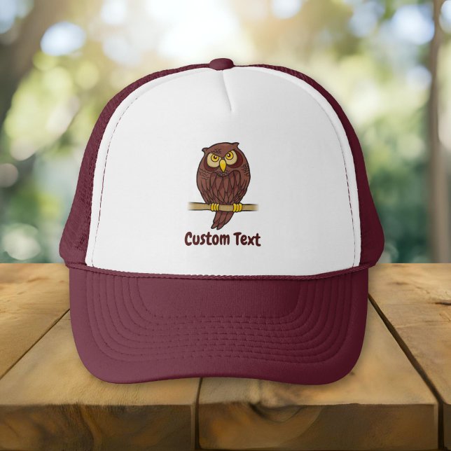 Casquette de camionneur de chouette de dessin anim (Créateur téléchargé)