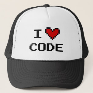 Casquette de camionneur de code du coeur I pour