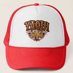 casquette de camionneur de crâne de cerfs communs