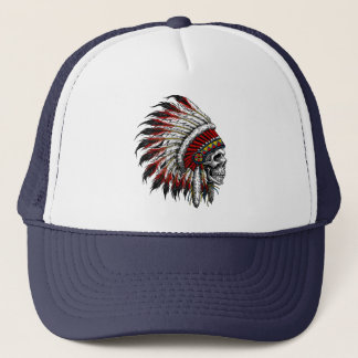 Casquette de camionneur de crâne de Natif