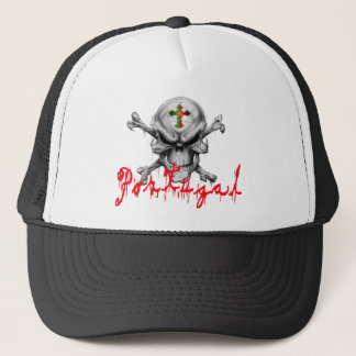Casquette de camionneur de crâne du Portugal