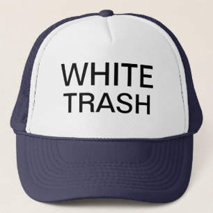 Casquette de camionneur de déchets blancs