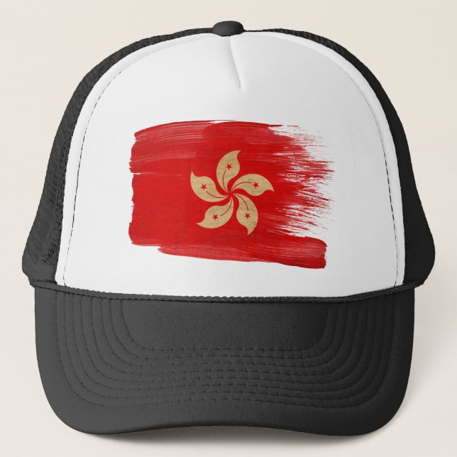 Casquette de camionneur de drapeau de Hong Kong (Devant)
