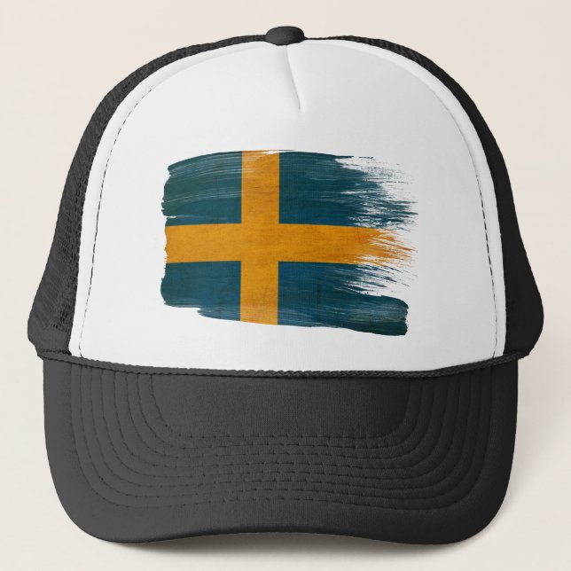Casquette de camionneur de drapeau de la Suède (Devant)