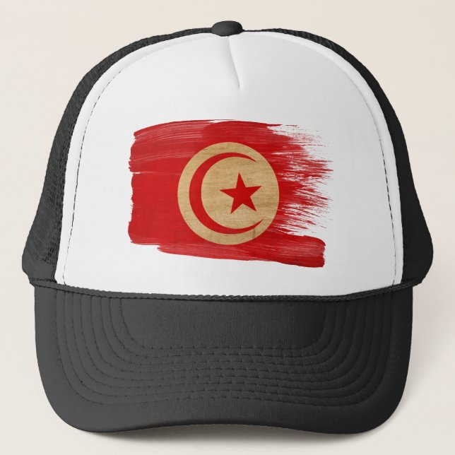 Casquette de camionneur de drapeau de la Tunisie (Devant)