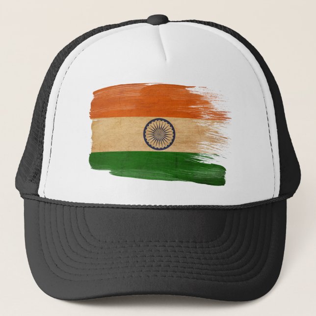 Casquette de camionneur de drapeau de l'Inde (Devant)