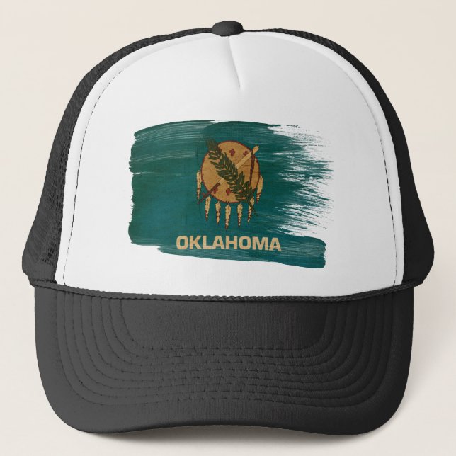 Casquette de camionneur de drapeau de l'Oklahoma (Devant)