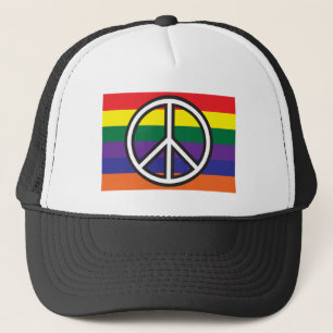 Casquette de camionneur de drapeau de paix