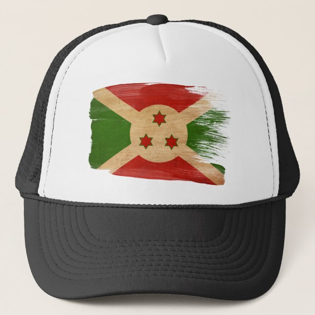 Casquette de camionneur de drapeau du Burundi (Devant)