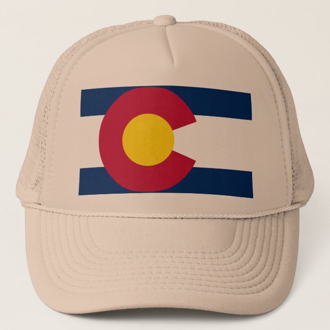 Casquette de camionneur de drapeau du Colorado (Devant)