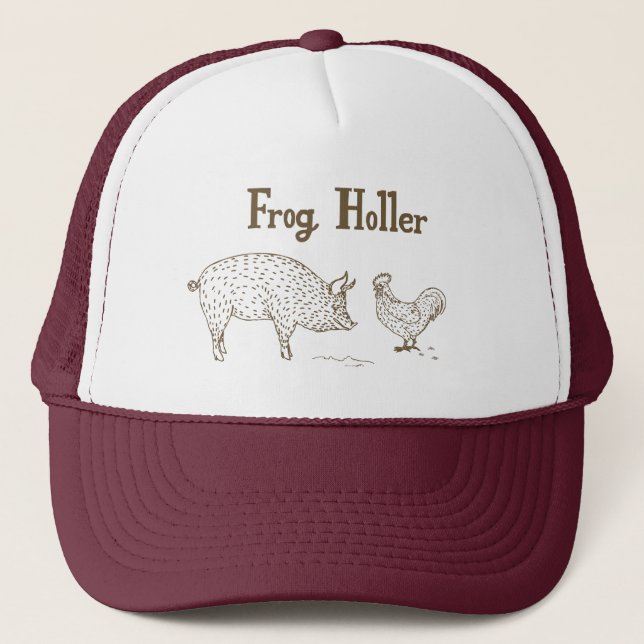 Casquette de camionneur de Holler de grenouille (Devant)