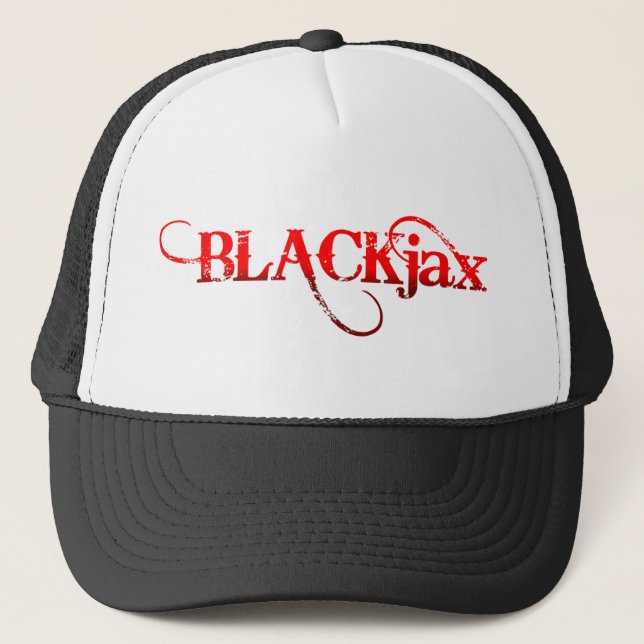 Casquette de camionneur de logo de BlackJax (Devant)