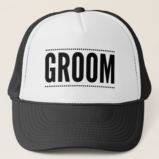 Casquette de camionneur de mariage du marié (Devant)