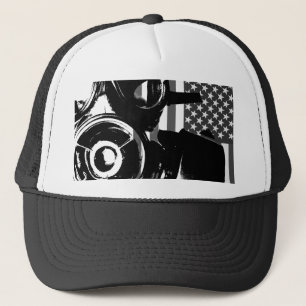 Casquette de camionneur de masque de gaz de PAUME