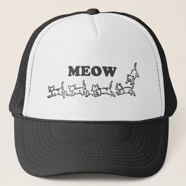 Casquette de camionneur de Meow (Devant)