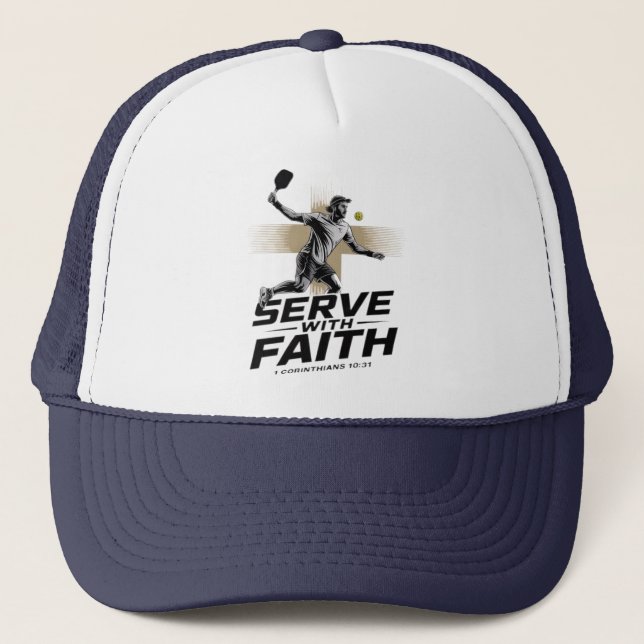 Casquette de camionneur de pickleball chrétien Ser (Devant)