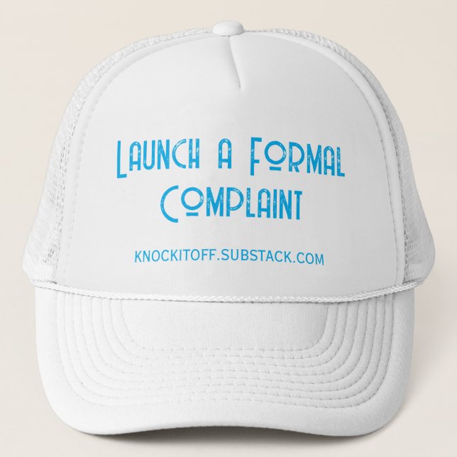 Casquette de camionneur de plainte formelle (Devant)