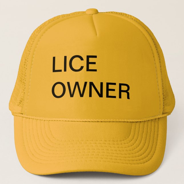 Casquette de camionneur de propriétaire de poux (Devant)
