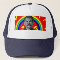 Casquette de camionneur de Stalin d'arc-en-ciel