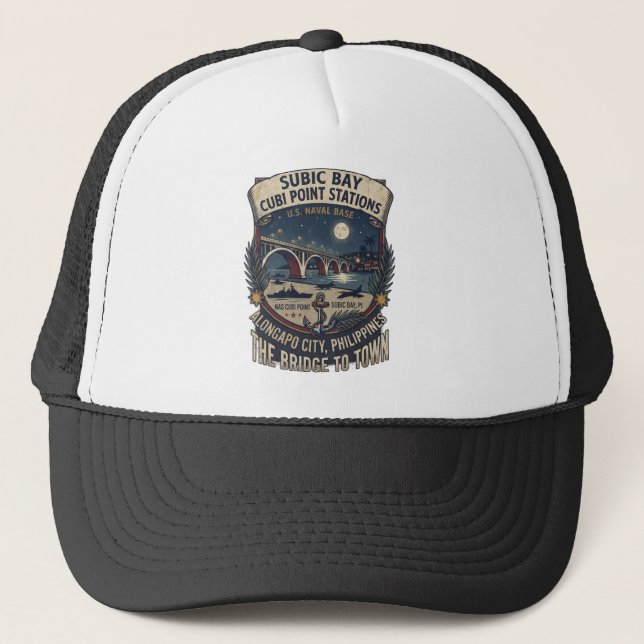 Casquette de camionneur de Subic Bay Cubi Point St (Devant)