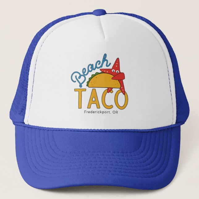 Casquette de camionneur de taco de plage (Devant)