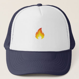 Casquette de camionneur d'Emoji de flammes