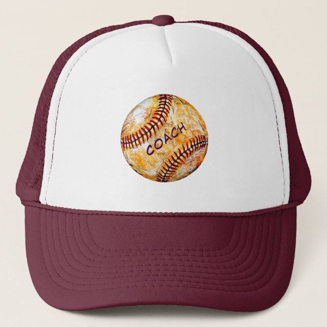 Casquette de camionneur d'entraîneur de baseball (Devant)