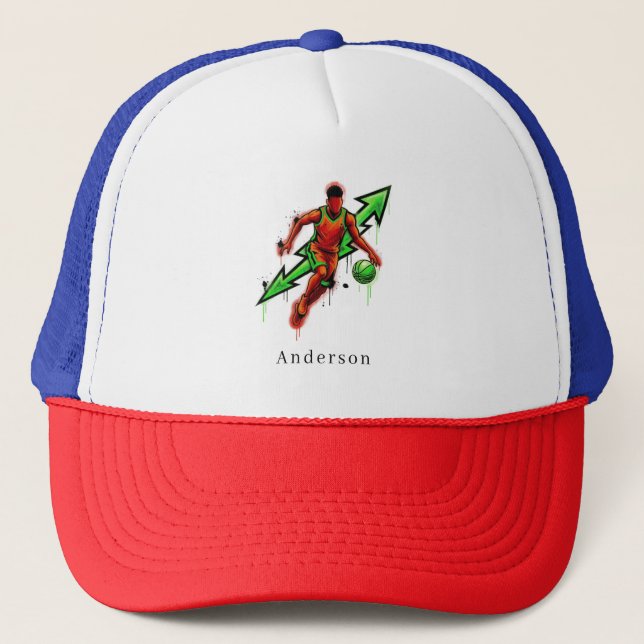 Casquette de camionneur d'été de coach de basketba (Devant)