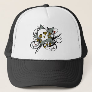 Casquette de camionneur d'étoile de crâne inspir