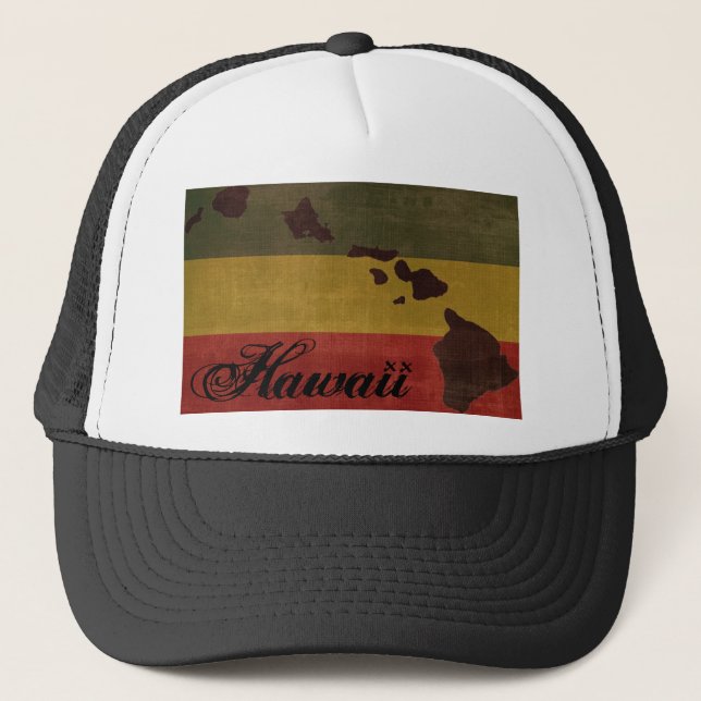 Casquette de camionneur d'Hawaï Rasta (Devant)