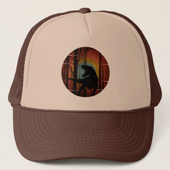 CASQUETTE DE CAMIONNEUR DINOSAURE DANS LA FORÊT (Devant)