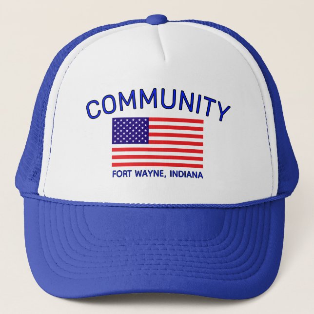 Casquette de camionneur drapeau des États-Unis (Pe (Devant)