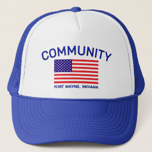 Casquette de camionneur drapeau des États-Unis (Pe