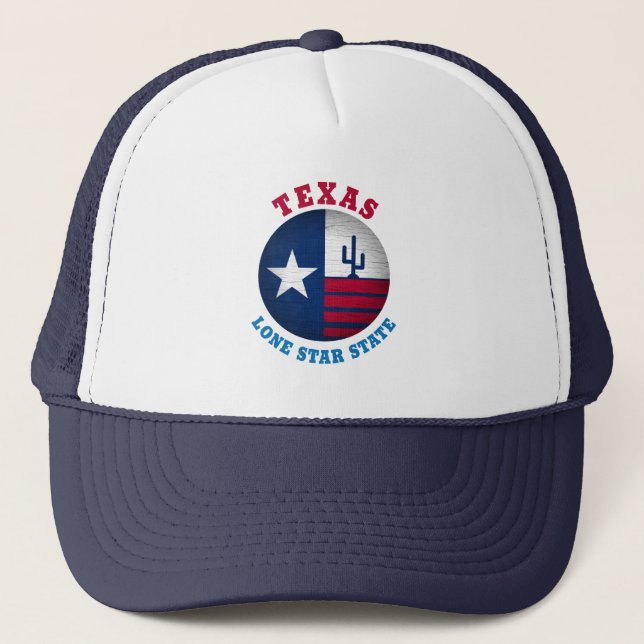 CASQUETTE DE CAMIONNEUR DRApeau DU LONE STAR DU TE (Devant)