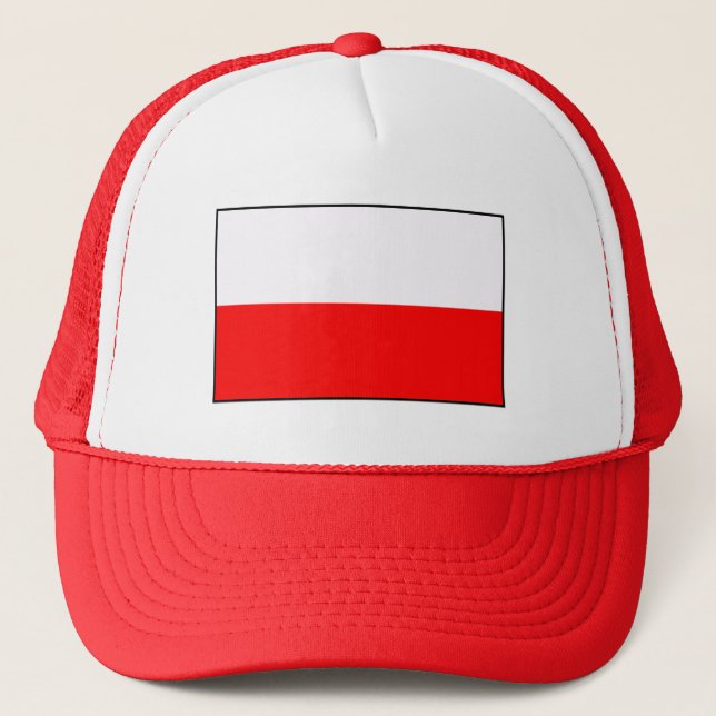 Casquette de camionneur drapeau polonais (Devant)