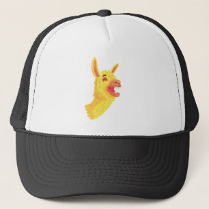Casquette de camionneur drôle de lama riant