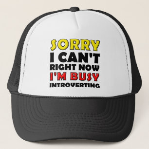 Casquette de camionneur drôle d'introversion occup