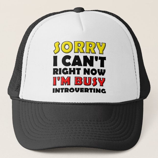 Casquette de camionneur drôle d'introversion occup (Devant)