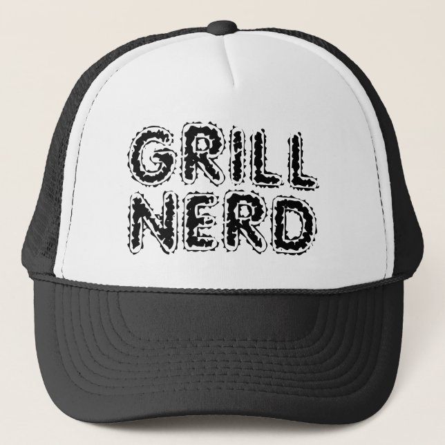 Casquette de camionneur drôle Grill Nerd pour chef (Devant)