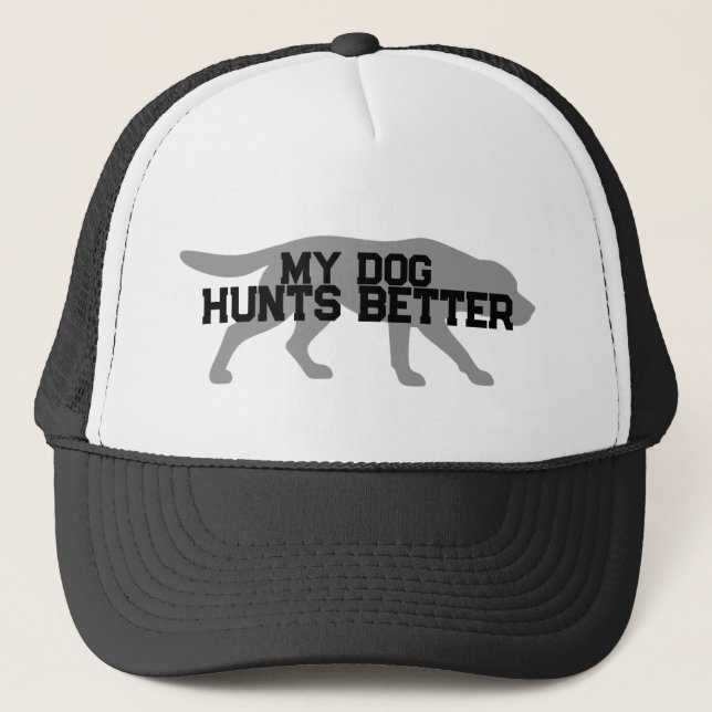 Casquette de camionneur drôle mon chien chasse mie (Devant)