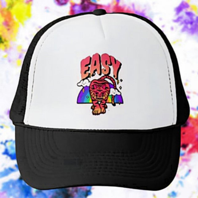 Casquette de camionneur EASY Tiger rétro arc-en-ci (Créateur téléchargé)