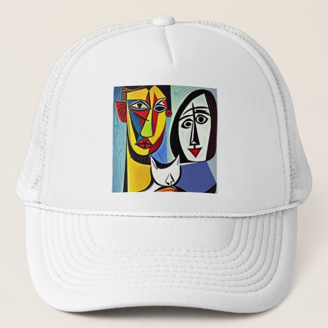 Casquette de camionneur en art abstrait (Devant)