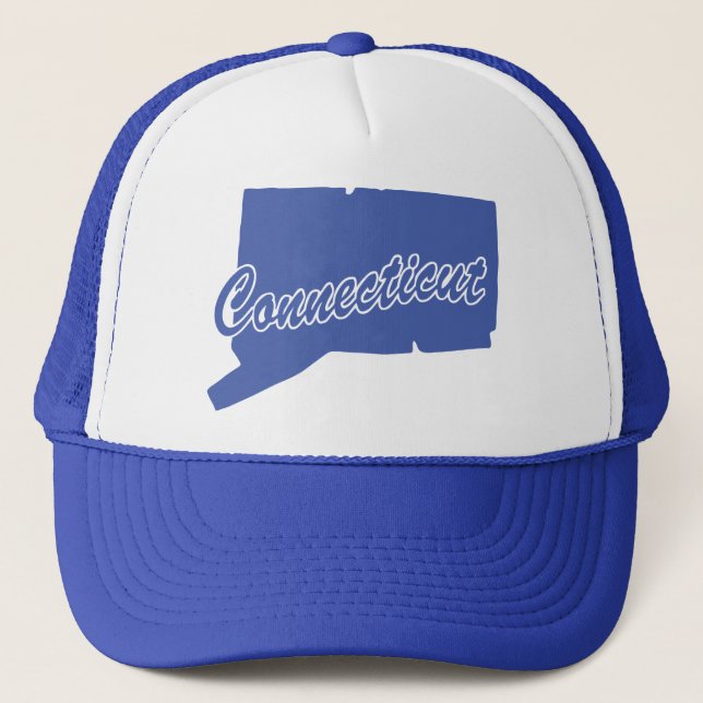 Casquette de camionneur en forme de l'État du Conn (Devant)